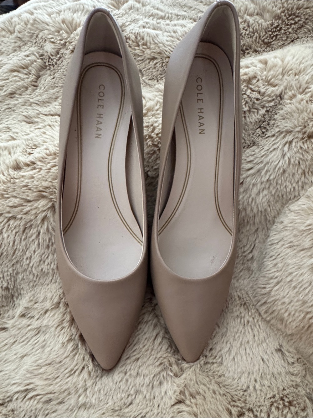 Cole Haan Blush Beige Pointed-Toe Pumps
